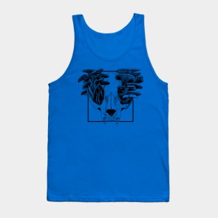 Cottagecore Aesthetic Skull Mushrooms Art Tank Top